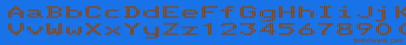 TelidonExhv Font – Brown Fonts on Blue Background
