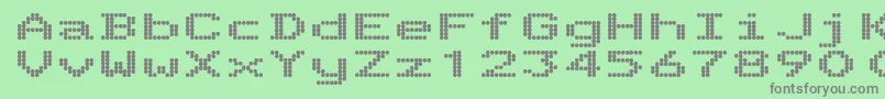 TelidonExhv Font – Gray Fonts on Green Background
