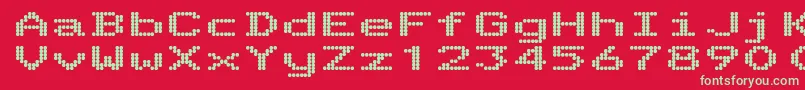 TelidonExhv Font – Green Fonts on Red Background