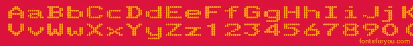 Шрифт TelidonExhv – оранжевые шрифты на красном фоне