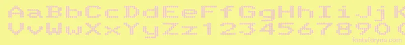 TelidonExhv Font – Pink Fonts on Yellow Background