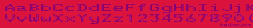 TelidonExhv Font – Purple Fonts on Red Background