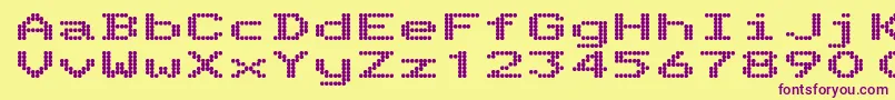 TelidonExhv Font – Purple Fonts on Yellow Background