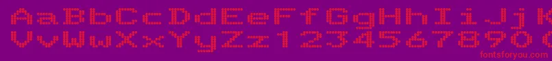 TelidonExhv Font – Red Fonts on Purple Background