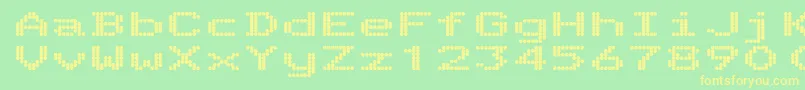 TelidonExhv Font – Yellow Fonts on Green Background