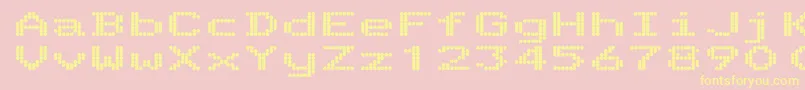 TelidonExhv Font – Yellow Fonts on Pink Background