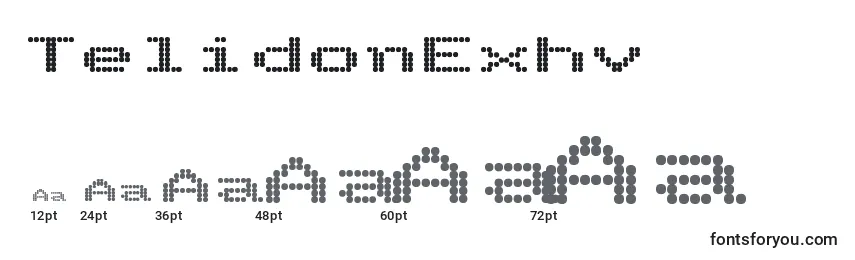 TelidonExhv Font Sizes
