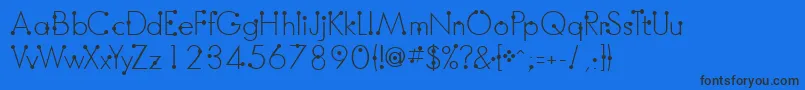 Шрифт BoumboumFreeVersion – чёрные шрифты на синем фоне