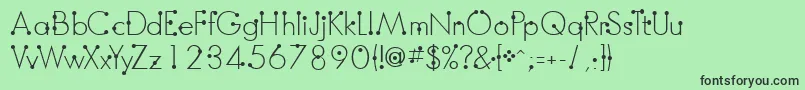 フォントBoumboumFreeVersion – 緑の背景に黒い文字