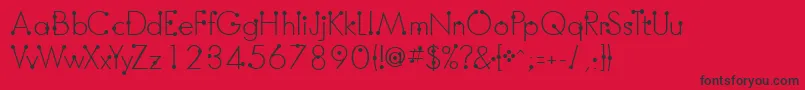 Шрифт BoumboumFreeVersion – чёрные шрифты на красном фоне