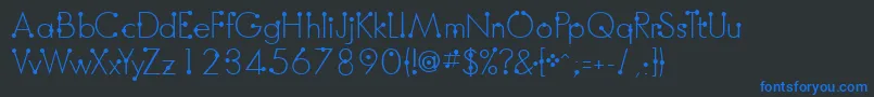 Шрифт BoumboumFreeVersion – синие шрифты на чёрном фоне