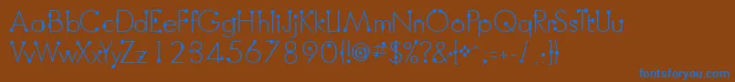 Шрифт BoumboumFreeVersion – синие шрифты на коричневом фоне