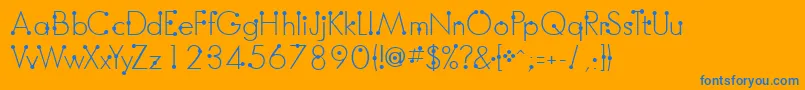 Шрифт BoumboumFreeVersion – синие шрифты на оранжевом фоне
