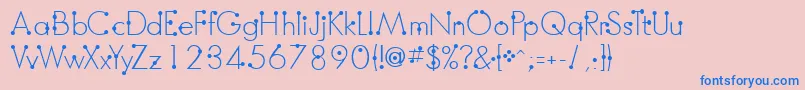 Шрифт BoumboumFreeVersion – синие шрифты на розовом фоне