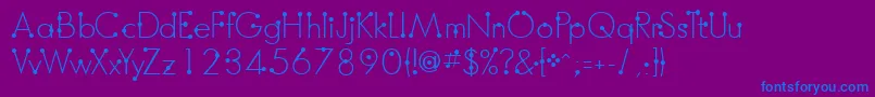 Шрифт BoumboumFreeVersion – синие шрифты на фиолетовом фоне