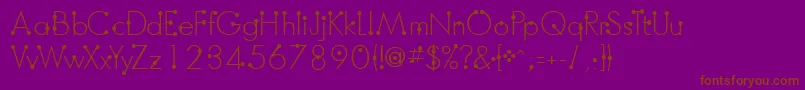 BoumboumFreeVersion-Schriftart – Braune Schriften auf violettem Hintergrund