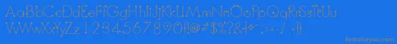 Шрифт BoumboumFreeVersion – серые шрифты на синем фоне