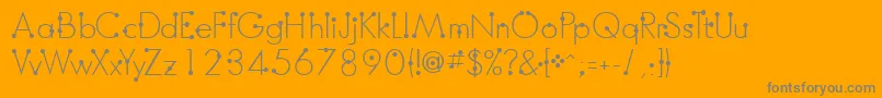 Шрифт BoumboumFreeVersion – серые шрифты на оранжевом фоне