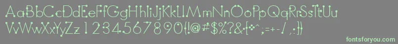 Шрифт BoumboumFreeVersion – зелёные шрифты на сером фоне