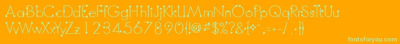 BoumboumFreeVersion Font – Green Fonts on Orange Background
