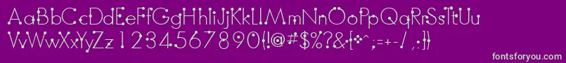 Шрифт BoumboumFreeVersion – зелёные шрифты на фиолетовом фоне