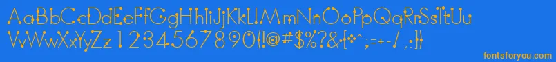 BoumboumFreeVersion Font – Orange Fonts on Blue Background