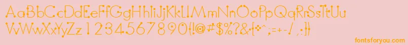 Шрифт BoumboumFreeVersion – оранжевые шрифты на розовом фоне