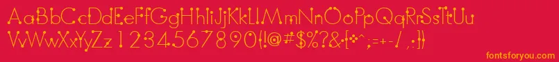 BoumboumFreeVersion Font – Orange Fonts on Red Background