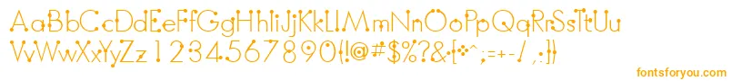 Шрифт BoumboumFreeVersion – оранжевые шрифты на белом фоне
