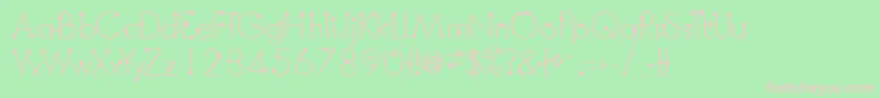 Шрифт BoumboumFreeVersion – розовые шрифты на зелёном фоне