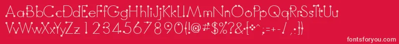 BoumboumFreeVersion-Schriftart – Rosa Schriften auf rotem Hintergrund
