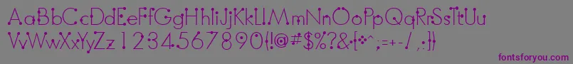 Шрифт BoumboumFreeVersion – фиолетовые шрифты на сером фоне