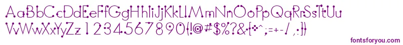 BoumboumFreeVersion Font – Purple Fonts on White Background