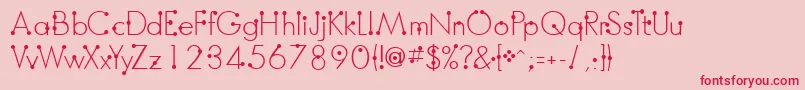 Шрифт BoumboumFreeVersion – красные шрифты на розовом фоне
