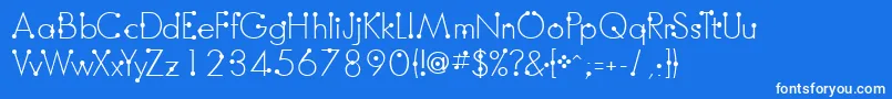 Шрифт BoumboumFreeVersion – белые шрифты на синем фоне