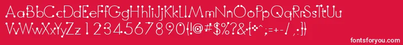 BoumboumFreeVersion-Schriftart – Weiße Schriften auf rotem Hintergrund
