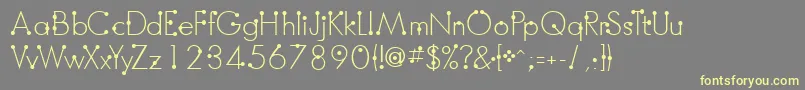 Шрифт BoumboumFreeVersion – жёлтые шрифты на сером фоне