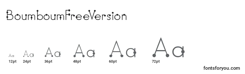 Размеры шрифта BoumboumFreeVersion