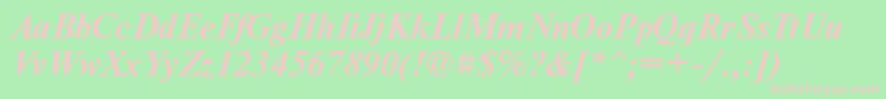 NewtoncfttBolditalic Font – Pink Fonts on Green Background