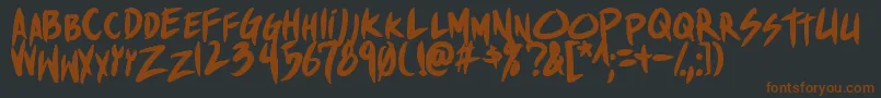 ShinakibapunxBold Font – Brown Fonts on Black Background