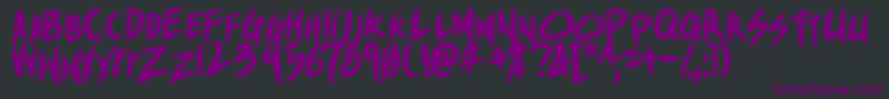 ShinakibapunxBold Font – Purple Fonts on Black Background