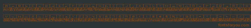 Binaryx-fontti – ruskeat fontit mustalla taustalla