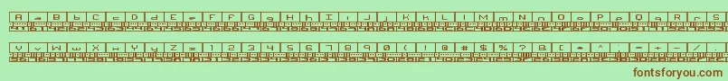 Binaryx Font – Brown Fonts on Green Background