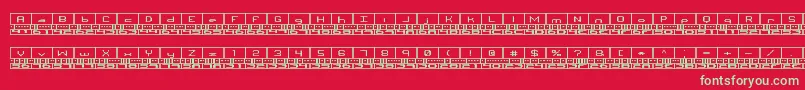 Czcionka Binaryx – zielone czcionki na czerwonym tle