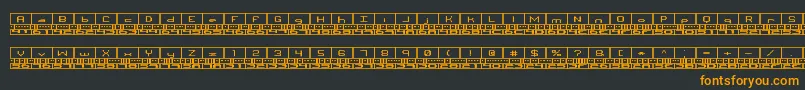 Шрифт Binaryx – оранжевые шрифты на чёрном фоне