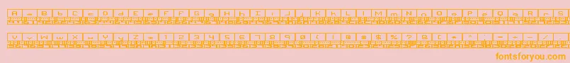 Binaryx Font – Orange Fonts on Pink Background