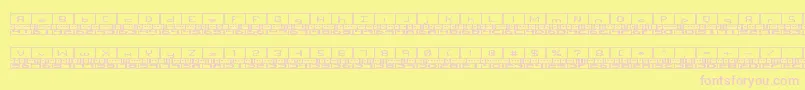 Binaryx Font – Pink Fonts on Yellow Background