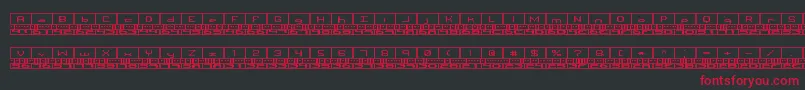 Czcionka Binaryx – czerwone czcionki na czarnym tle