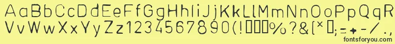 Plantiya2 Font – Black Fonts on Yellow Background