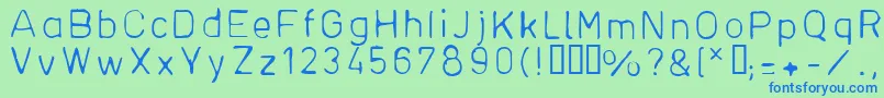 Plantiya2 Font – Blue Fonts on Green Background